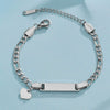 Bracelet Titanium Steel Curved Heart Butterfly Geometric Electroplated For Women