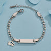 Bracelet Titanium Steel Curved Heart Butterfly Geometric Electroplated For Women