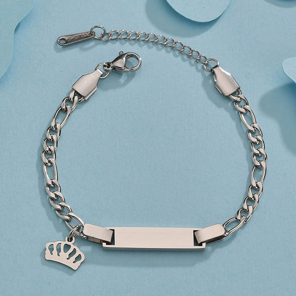 Bracelet Titanium Steel Curved Heart Butterfly Geometric Electroplated For Women