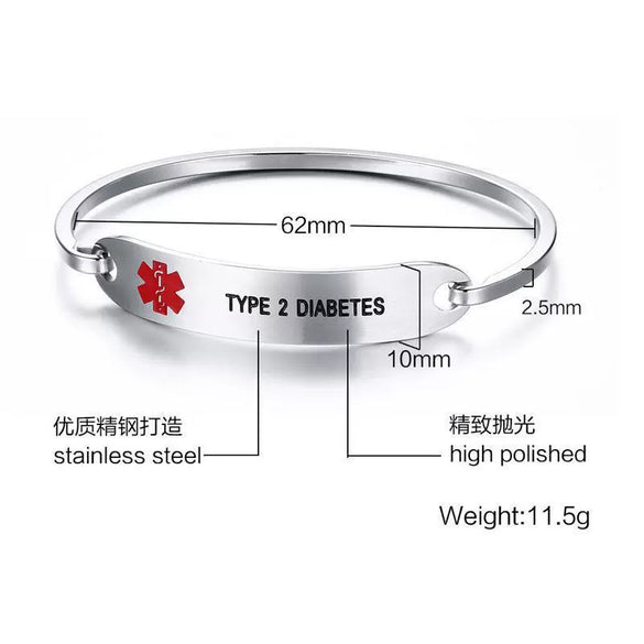 Bracelet Titanium Steel Curved Medical Logo Electroplating