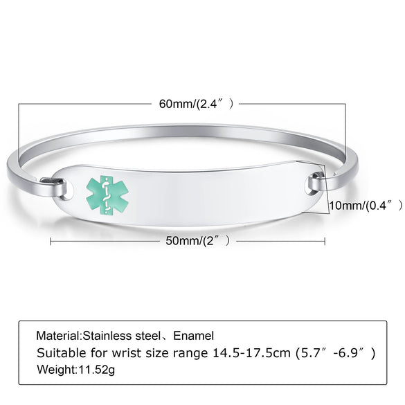 Bracelet Titanium Steel Curved Medical Logo Electroplating