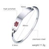 Bracelet Titanium Steel Curved Medical Logo Electroplating