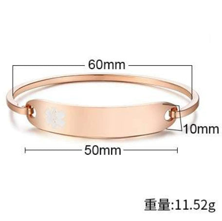 Bracelet Titanium Steel Curved Medical Logo Electroplating