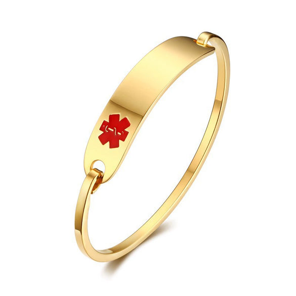 Bracelet Titanium Steel Curved Medical Logo Electroplating