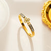 Bracelet Titanium Steel Geometric Diamond Plated Jewelry For Ladies