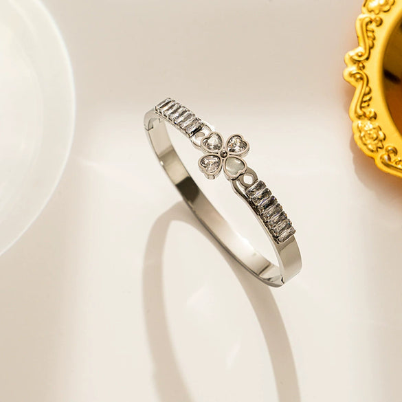 Bracelet Titanium Steel Geometric Diamond Plated Jewelry For Ladies