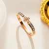 Bracelet Titanium Steel Geometric Diamond Plated Jewelry For Ladies