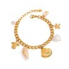 Bracelet Titanium Steel Geometric Electroplated Bikini Pendant Shell Conch Sea Star Design