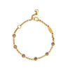 Bracelet Titanium Steel Geometric Electroplated With 18K Gold And Color Zircon