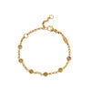 Bracelet Titanium Steel Geometric Electroplated With 18K Gold And Color Zircon