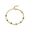 Bracelet Titanium Steel Geometric Electroplated With 18K Gold And Color Zircon