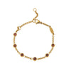 Bracelet Titanium Steel Geometric Electroplated With 18K Gold And Color Zircon