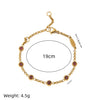 Bracelet Titanium Steel Geometric Electroplated With 18K Gold And Color Zircon