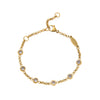 Bracelet Titanium Steel Geometric Electroplated With 18K Gold And Color Zircon