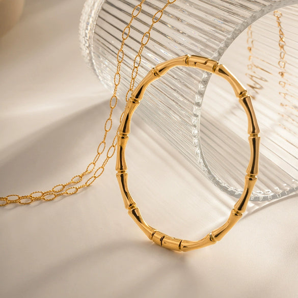 Bracelet Titanium Steel Geometric Electroplated
