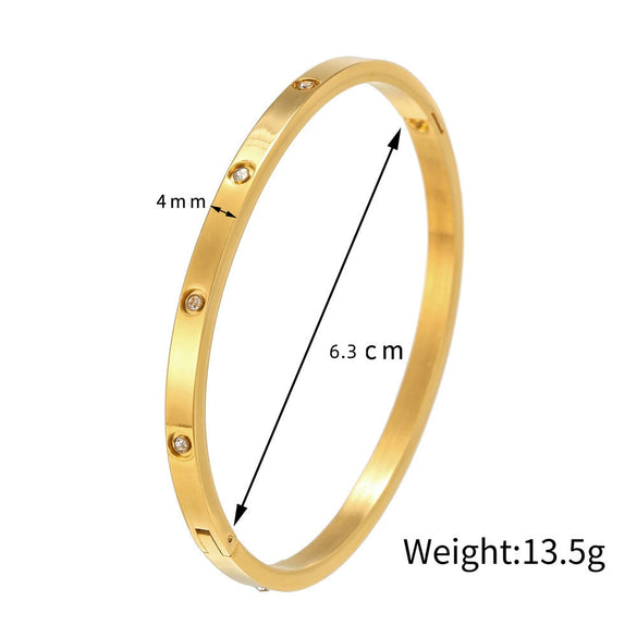 Bracelet Titanium Steel Geometric Electroplating Unisex