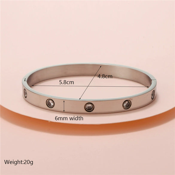 Bracelet Titanium Steel Geometric Electroplating Unisex