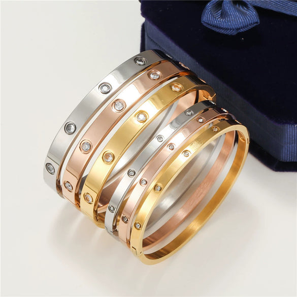 Bracelet Titanium Steel Geometric Electroplating Unisex