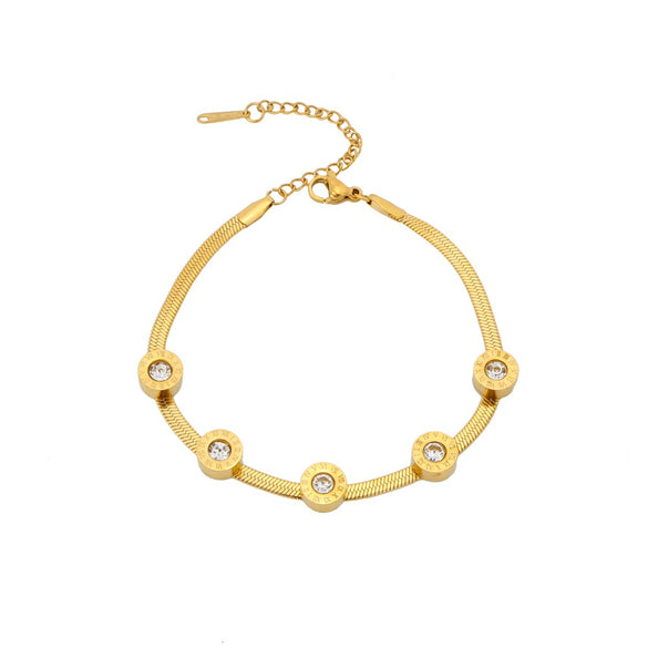 Bracelet Titanium Steel Geometric Electroplating Women's Fashion Cold Style Simple Niche Design Color Protection
