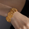 Bracelet 316L Stainless Steel Geometric Exaggerated Design Electroplated