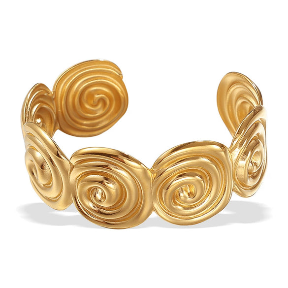 Bracelet 316L Stainless Steel Geometric Exaggerated Design Electroplated