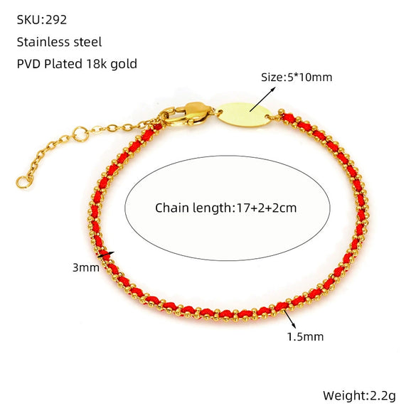 Bracelet Titanium Steel Geometric Goldplated Fashion Unisex