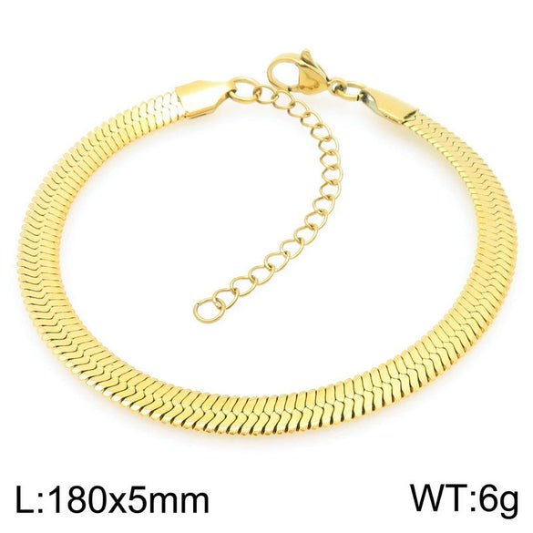 Bracelet Titanium Steel Geometric Pattern Handmade Round Bead Blade Chain Cuban Chain Style