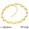 Bracelet Titanium Steel Geometric Pattern Handmade Round Bead Blade Chain Cuban Chain Style