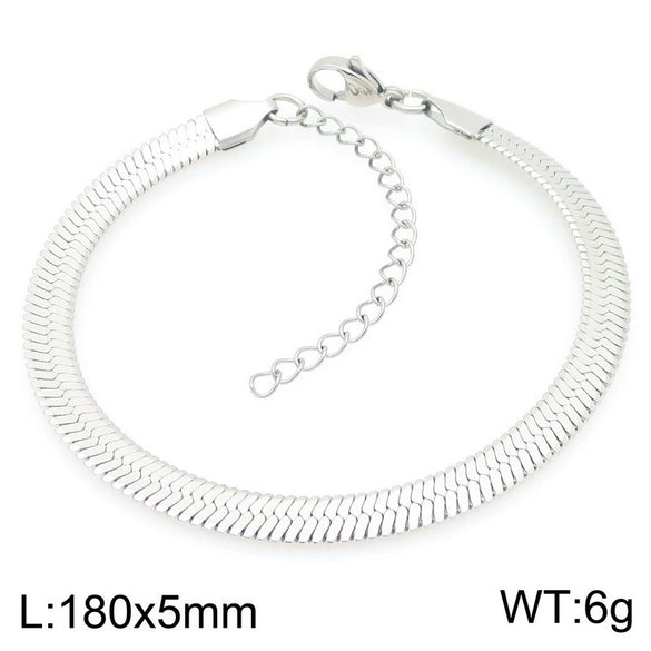 Bracelet Titanium Steel Geometric Pattern Handmade Round Bead Blade Chain Cuban Chain Style