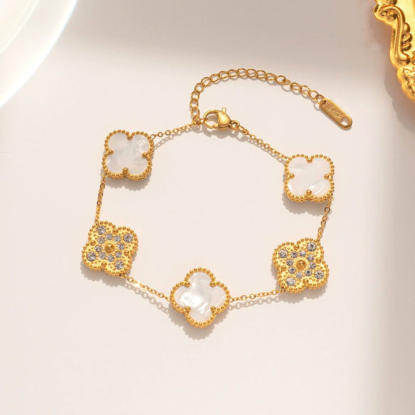 Bracelet Titanium Steel Geometric Real Gold Electroplating