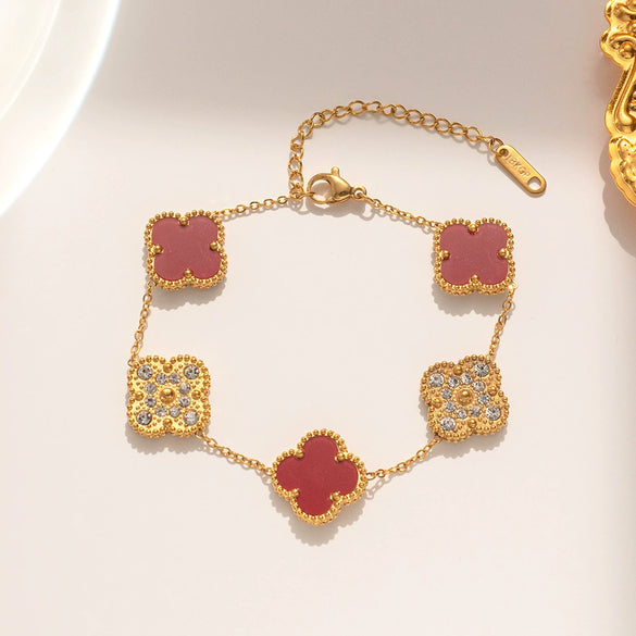 Bracelet Titanium Steel Geometric Real Gold Electroplating