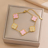 Bracelet Titanium Steel Geometric Real Gold Electroplating