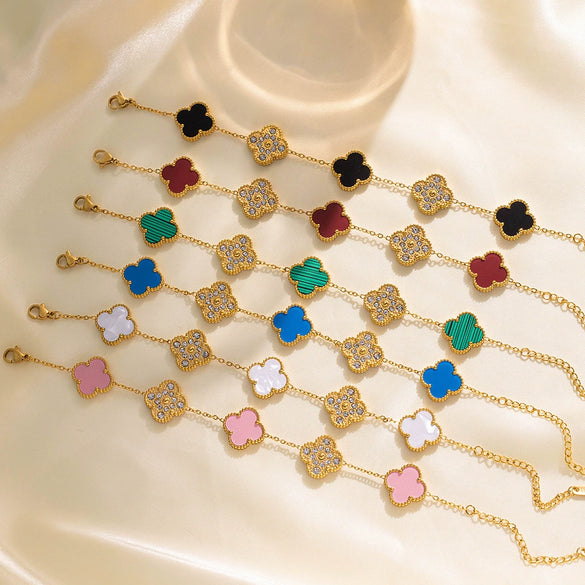 Bracelet Titanium Steel Geometric Real Gold Electroplating