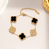 Bracelet Titanium Steel Geometric Real Gold Electroplating