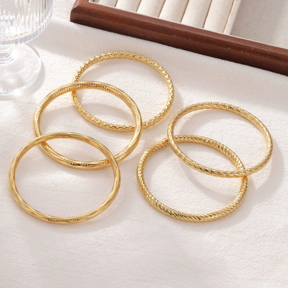 Bracelet Titanium Steel Geometric Simple Style Electroplated