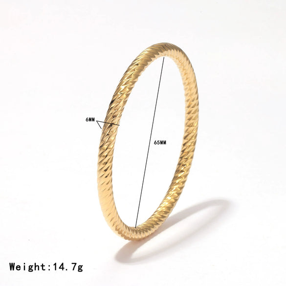 Bracelet Titanium Steel Geometric Simple Style Electroplated