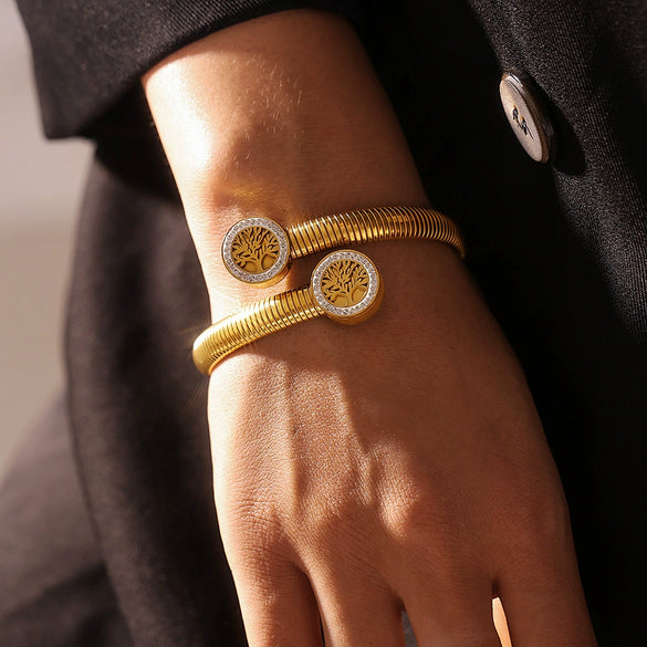 Bracelet 316L Stainless Steel Geometric Simple Style Electroplated