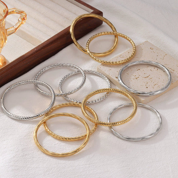 Bracelet Titanium Steel Geometric Simple Style Electroplated