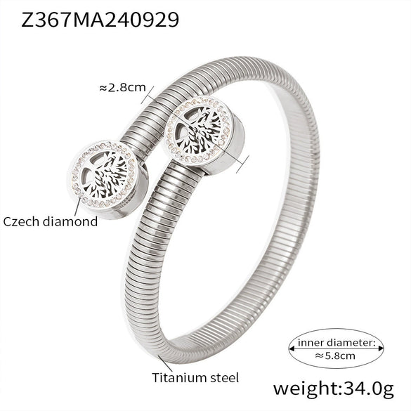 Bracelet 316L Stainless Steel Geometric Simple Style Electroplated