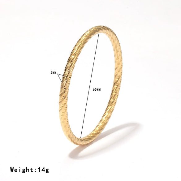 Bracelet Titanium Steel Geometric Simple Style Electroplated