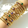 Bracelet 316L Stainless Steel Gold Plated Inlaid Zircon Electroplating