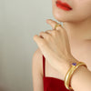 Bracelet 316L Stainless Steel Gold Plated Inlaid Zircon Electroplating