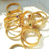 Bracelet 316L Stainless Steel Gold Plated Inlaid Zircon Electroplating