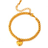Bracelet Titanium Steel Heart Shape Beads Electroplating Cartoon Style Jewelry