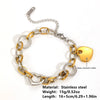 Bracelet Titanium Steel Hollow Love Shape Cartoon Style Electroplated