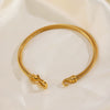 Bracelet Titanium Steel Horseshoe Buckle Lock Gold Plated Jewelry Fashion Simple