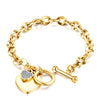 Bracelet Titanium Steel Horseshoe Buckle Lock Gold Plated Jewelry Fashion Simple