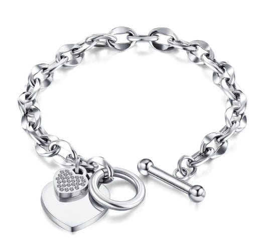 Bracelet Titanium Steel Horseshoe Buckle Lock Gold Plated Jewelry Fashion Simple