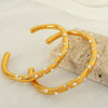 Bracelet 316L Stainless Steel Imitation Pearl Inlaid Electroplated Light Luxury Minimalist Irregular Opening