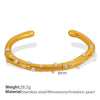 Bracelet 316L Stainless Steel Imitation Pearl Inlaid Electroplated Light Luxury Minimalist Irregular Opening